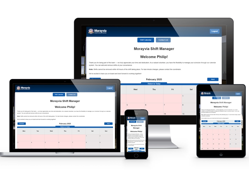 Screenshot of volunteer.morayvia.org.uk